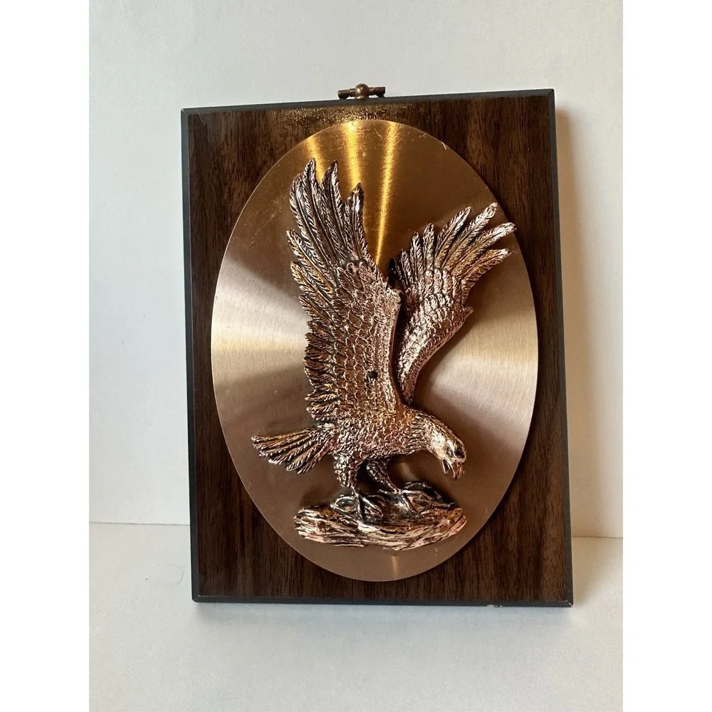 VINTAGE A&F Coppercraft Guild Eagle Wall Hanging Plaque Wildlife Decor Cabin